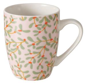 Boltze Home Collections Hrníček Mistletoe růžový