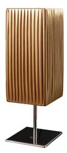 Moderní stolní lampa Paris s látkovým stínítkem zlaté barvy 43cm