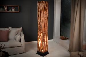 Venkovská stylová stojací lampa Euphoria z masivního dřeva 178cm