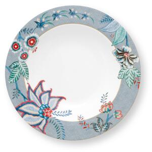 Pip Studio Flower Festival hluboký talíř Ø21,5cm, modrý (hluboký talíř)