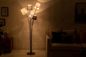 Moderní stojací lampa Elegans z kovu s pěti stínítky 176cm
