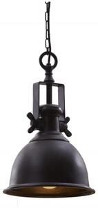 Industriální závěsná lampa Castor v černé barvě z kovu 45cm