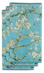 BH Van Gogh sada 3ks froté ručníků mandlové květy 55x100cm, modrý (sada 3 kusů froté ručníků)