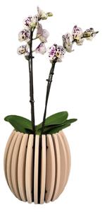 AMADEA Dřevěný obal na květináč sud z masivního dřeva, 22 x 22 cm, dřevěný květináč