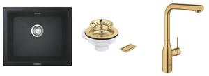 Sada kuchyňská baterie Grohe Essence 30270GN0, granitový dřez Grohe K700 31654AP0, 40997GN0