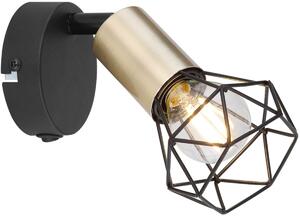 Globo Lighting Xara I nástěnné svítidlo 1x40 W černá-mosaz 54802S-1AB