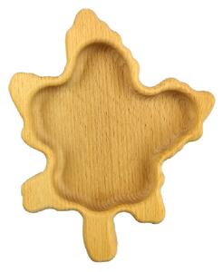 AMADEA Dřevěná miska ve tvaru javorového listu, masivní dřevo, velikost 20x16 cm
