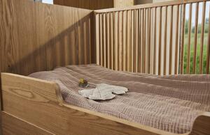 Přírodní dřevěná zábrana na dětské postele Quax Hai-No-Ki 140 x 15 cm