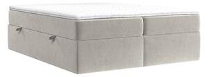 Maison de Rêve Béžová sametová postel boxspring ASH 200 x 200 cm