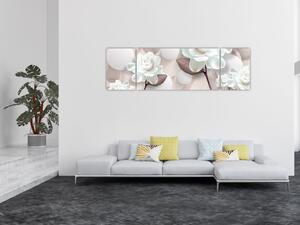 Obraz - Květý růží (170x50 cm)