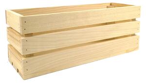 AMADEA Dřevěná bedýnka z masivního dřeva, 40x14x15 cm