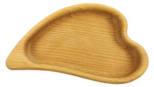 AMADEA Dřevěná miska ve tvaru listu, masivní dřevo, rozměr 18x10x2 cm