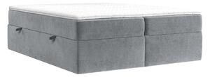 Maison de Rêve Šedá sametová postel boxspring ASH 200 x 200 cm
