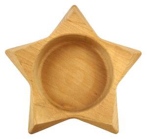 AMADEA Dřevěná miska ve tvaru hvězdy, masivní dřevo, rozměr 23x23x4,5 cm
