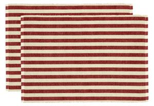 Södahl Set dvou červených prostírání Stripe 48 x 33 cm