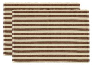 -25 % Dny MOMENTI– Södahl Set dvou hnědých prostírání Stripe 48 x 33 cm