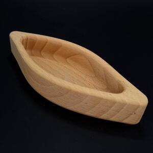 AMADEA Dřevěná miska ve tvaru listu, masivní dřevo, rozměr 17,2x7x3 cm