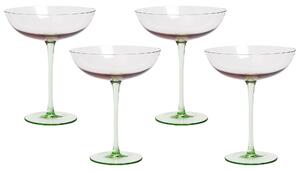 Sada 4 sklenic na martini DIOPSIDE 250 ml Růžová