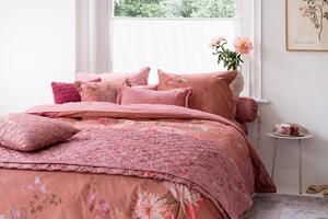 Pip Studio Tokyo Bouquet 200x200 + 2x70x90, perkálové povlečení, růžová (Luxusní perkálové povlečení na francouzskou postel)