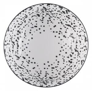 Lunasol - Miska na cereálie bílá / černá 17,8 cm - Basic (490832)