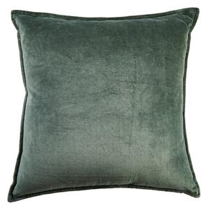 COTTON VELVET Polštář 45 x 45 cm - tm. zelená