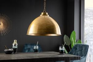 Industriální závěsná lampa Joy ve zlatém provedení s konstrukcí z kovu 115cm