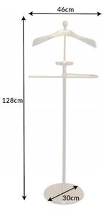 Art-deco věšák Betsy z kovu ve zlatém provedení s malou poličkou 128cm