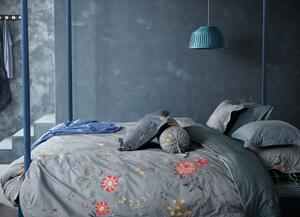 Pip Studio povlečení Fleur Grandeur, modrý, 200x200 + 2x70x90cm, bavlněný perkál (Luxusní perkálové povlečení na francouzskou postel)