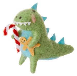 HANG ON Plstěná ozdoba dinosaurus s cukrovou tyčinkou