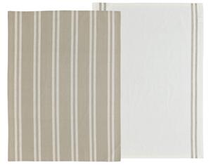 Södahl Sada dvou béžových bavlněných utěrek Soft 70 x 50 cm