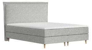 Maison de Rêve Šedá čalouněná postel boxspring CALMA 200 x 200 cm
