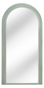 Art deco designové zrcadlo Swan obloukového tvaru s pastelovým zeleným kaskádovým rámem 160cm
