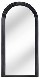 Art deco designové zrcadlo Swan obloukového tvaru s černým kaskádovým rámem 160cm
