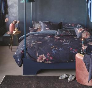 Pip Studio povlečení Tokyo Bouquet Dark Blue 200x200 + 2x70x90, bavlněný perkál (Luxusní perkálové povlečení na francouzskou postel)