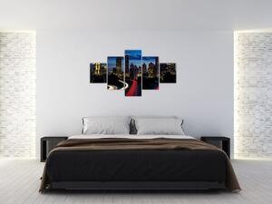 Obraz - Noční město (125x70 cm)