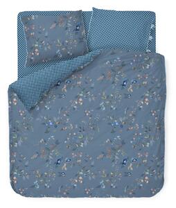 Pip Studio povlečení Kawai Flower Blue, 200x200 + 2x70x90, bavlněný perkál (Luxusní perkálové povlečení na francouzskou postel)