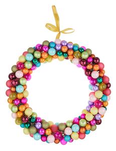 X-MAS Věněc ze skleněných koulí 40 cm - mix