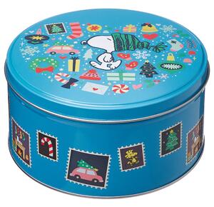 PEANUTS Dóza kulatá Snoopyho Vánoce 13,5 cm