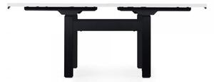 Výškově nastavitelný stůl OfficeTech Dual, 180 x 80 cm, černá podnož