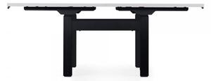 Výškově nastavitelný stůl OfficeTech Dual, 180 x 80 cm, černá podnož