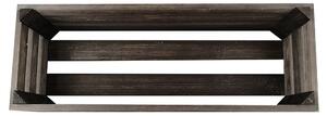 AMADEA Dřevěný obal na tři květináče - tmavý, 47x17x15cm, dřevěný květináč