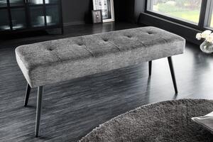 Moderní čalouněná lavice Soreli tmavě šedý textil 100 cm