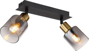 Globo Lighting Hollys stropní světlo 2x40 W černá-zlatá 54310-2