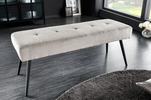 Moderní lavice Soreli v provedení světle šedý manšestr 100cm