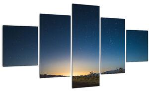 Obraz - Noční nebe nad cestou (125x70 cm)