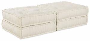 Modulová pohovka 2 pcs Krémová 140 x 70 x 36 cm Textil