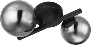 Globo Lighting Riha nástěnné svítidlo 2x3.5 W černá-kouřová 56133-2W