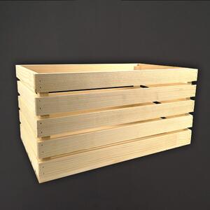 AMADEA Dřevěná bedýnka z masivního dřeva, 50x30x25 cm