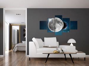 Obraz - Země v zákrytu Měsíce (125x70 cm)