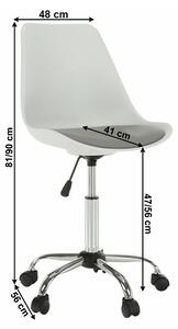 Kancelářská židle TEMPO KONDELA bílo-šedá